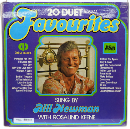 20 Duet & Solo Favourites Vinyl Record By Bill Newman & Rosalind Keene Dyna Hous