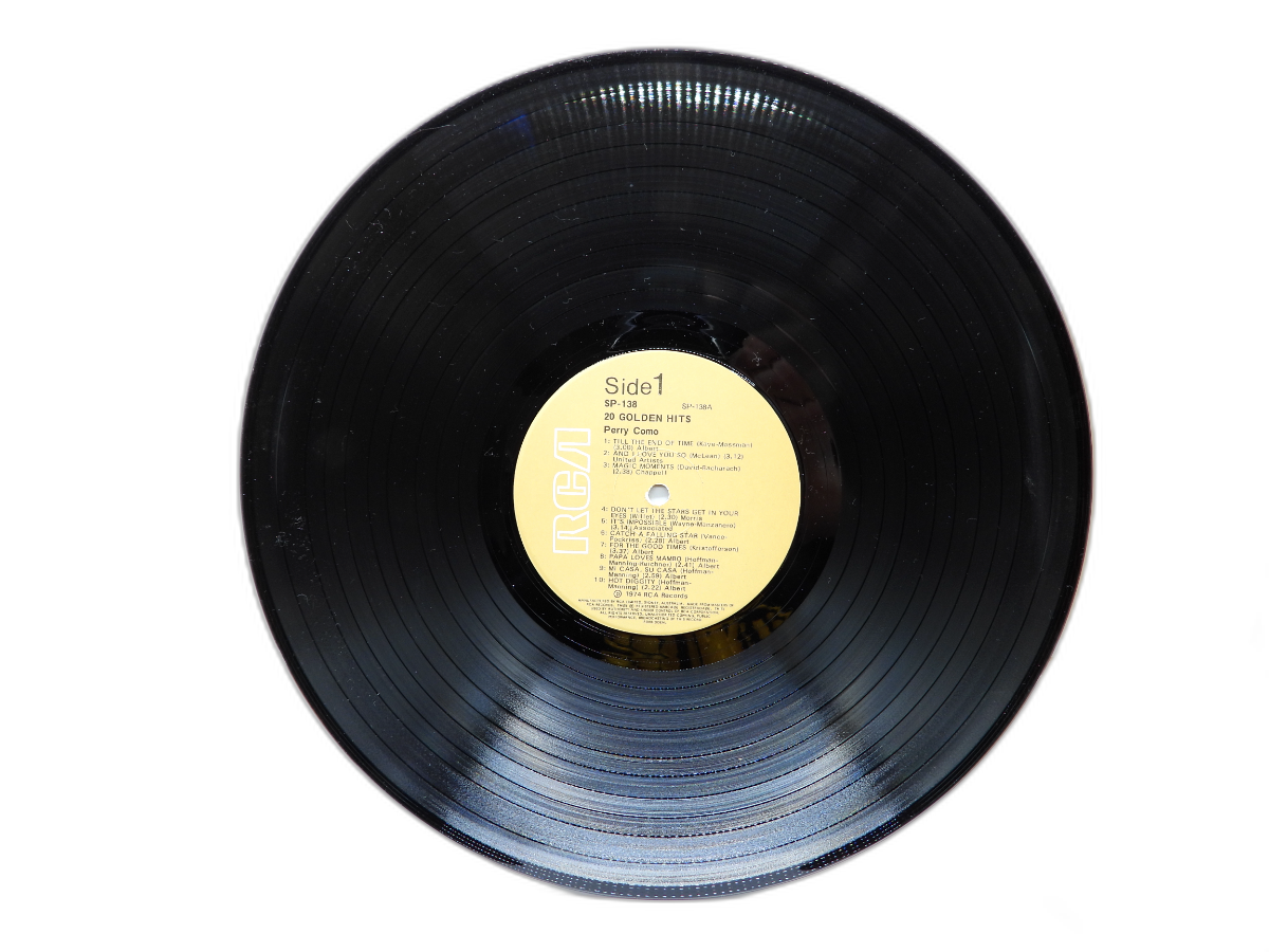 Perry Como 20 Golden Hits Rca Victor Vinyl Lp