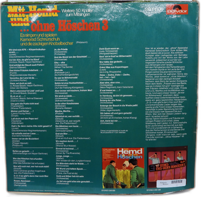 Polydor Ohne Höschen Folge 3 Vinyl Record