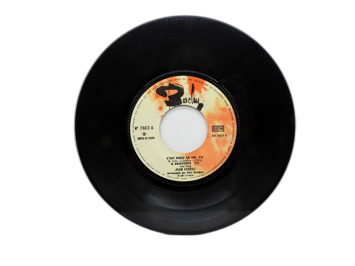 Jean Ferrat 45 Rpm Vinyl Record Barclay 70613