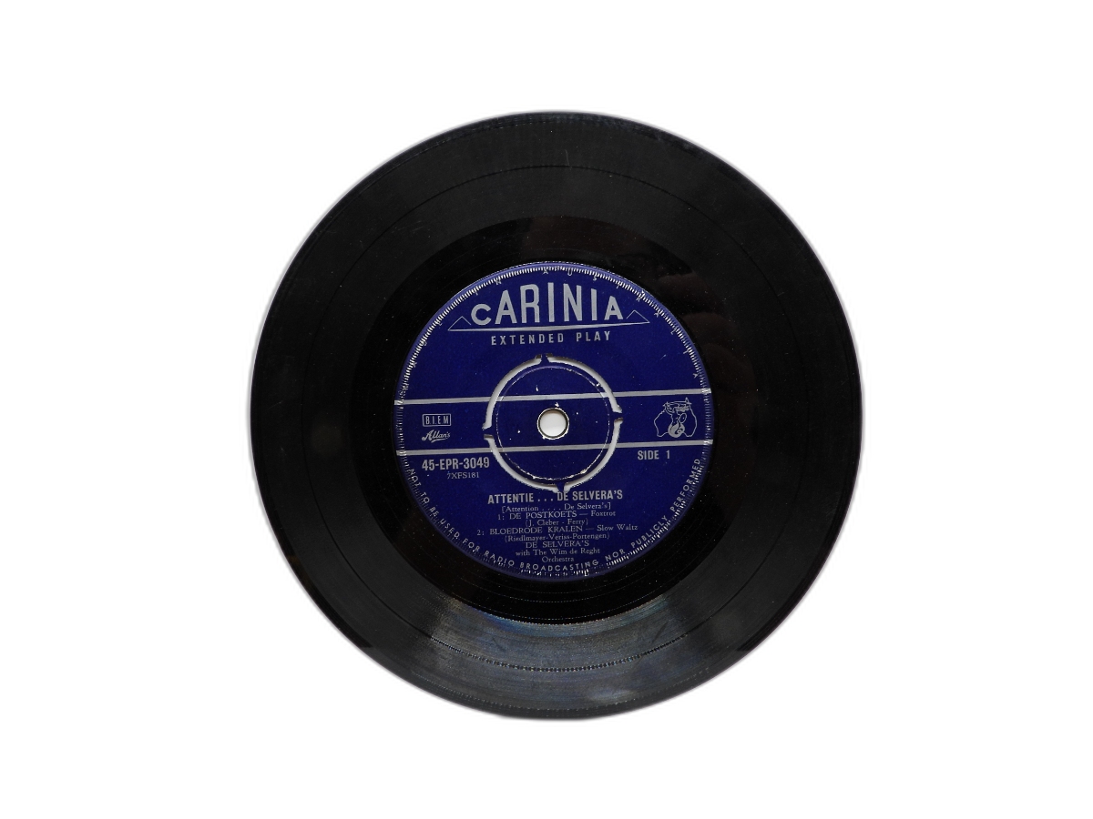Attentie... De Selvera's Vinyl Record 45 Rpm Carinia