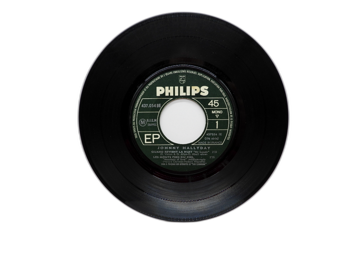 Johnny Hallyday Quand Revient La Nuit 45 Rpm Vinyl Record Philips