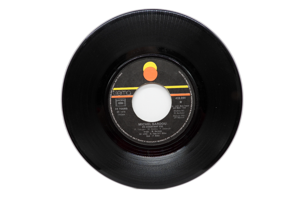 Michel Sardou a Des Années D'ici / En Chantant 45 Rpm Vinyl Trema