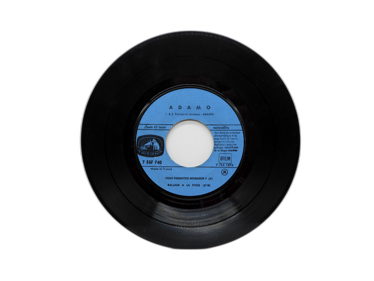 Adamo Vous Permettez Monsieur 7 Egf 740 Vinyl Record Pathé Marconi