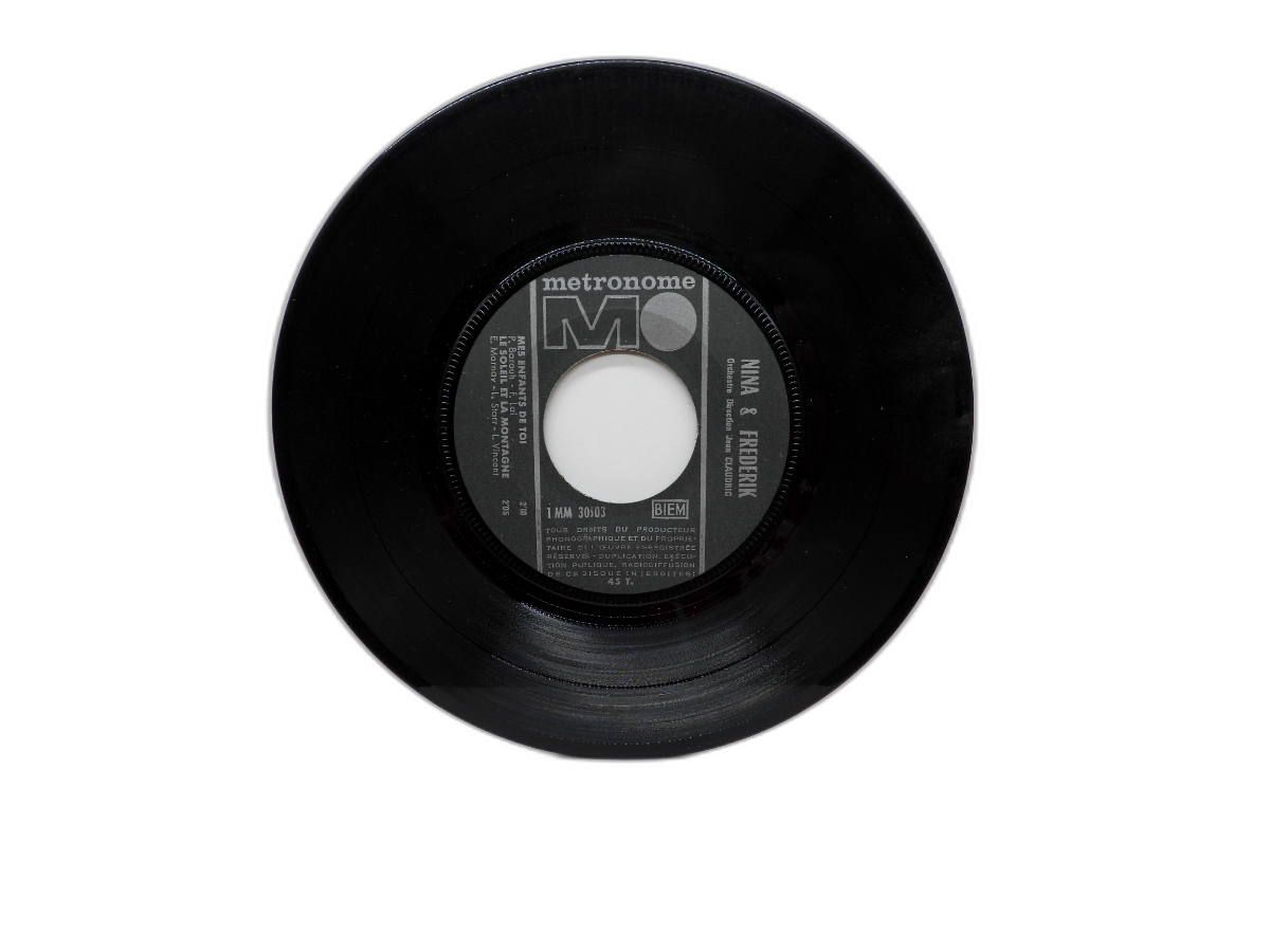 Mes Enfants De Toi 45 Rpm Vinyl Record By Nina & Frederik Metronome