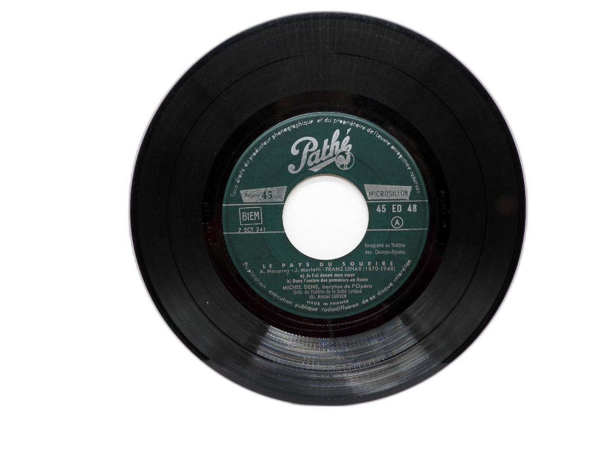 Le Pays Du Sourire 45 Rpm Vinyl Record Pathé
