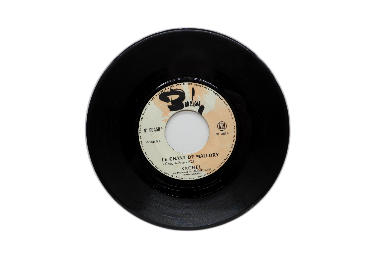 Rachel Le Chant De Mallory / L'eau Sous Les Ponts 45 Rpm Vinyl Record Barclay