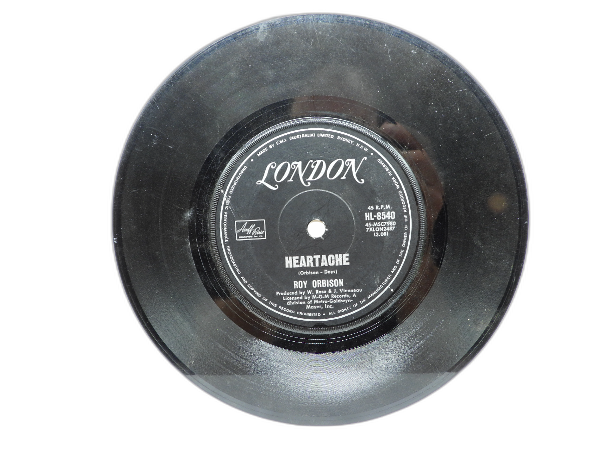 Roy Orbison Heartache / Sugar Man 7 Inch Vinyl Single Hl 8540 London