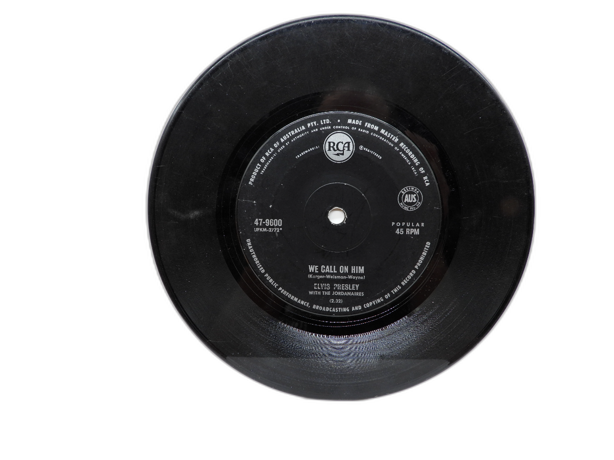 Elvis Presley You'll Never Walk Alone / We Call on Him 45 Rpm Vinyl Single Rca