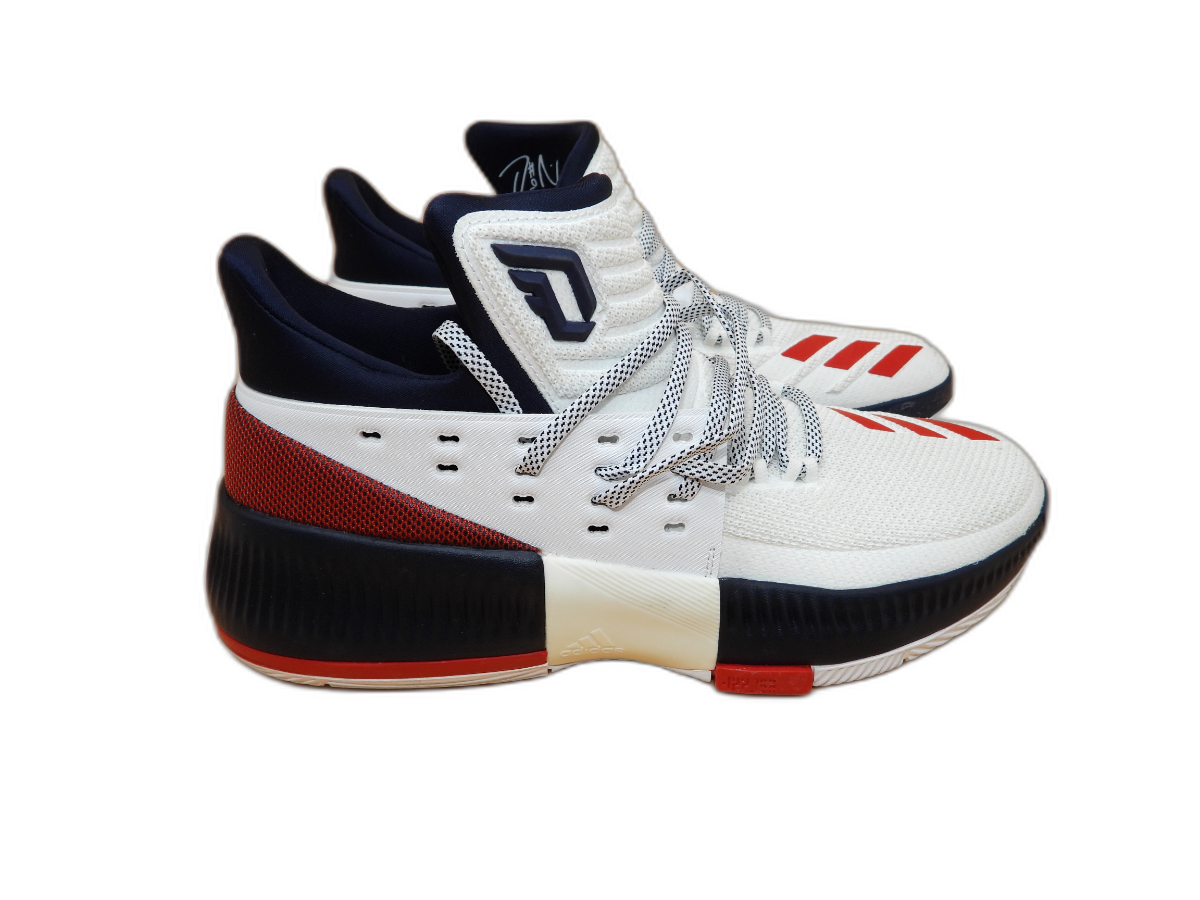 DAMIAN DAME D LILLARD 3 ADIDAS ORIGINALS BY3762 FTWWHT/SCARLE/CONAVY 9 US