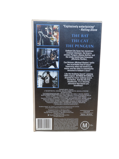 Batman Returns 1992 Vhs Tape Warner Bros.