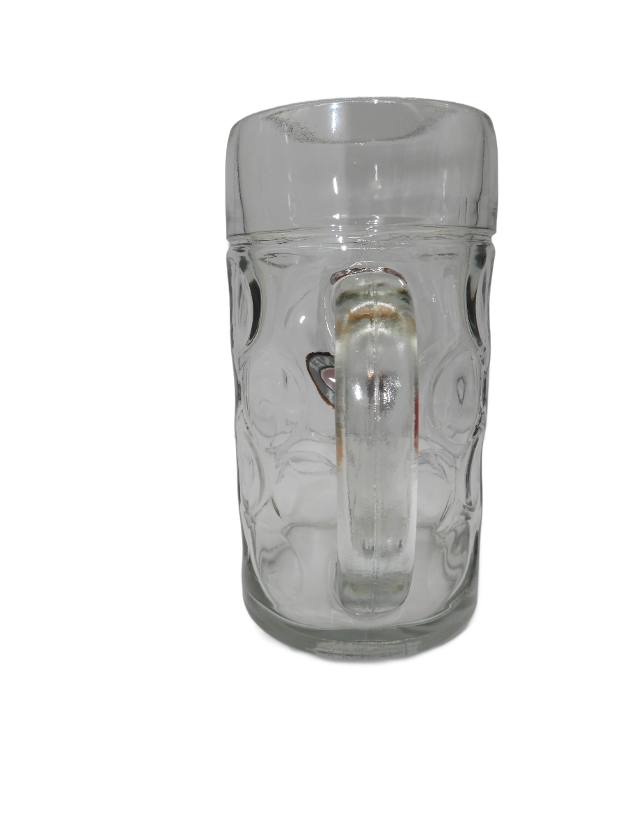Paulaner München 1l Glass Beer Mug Stein