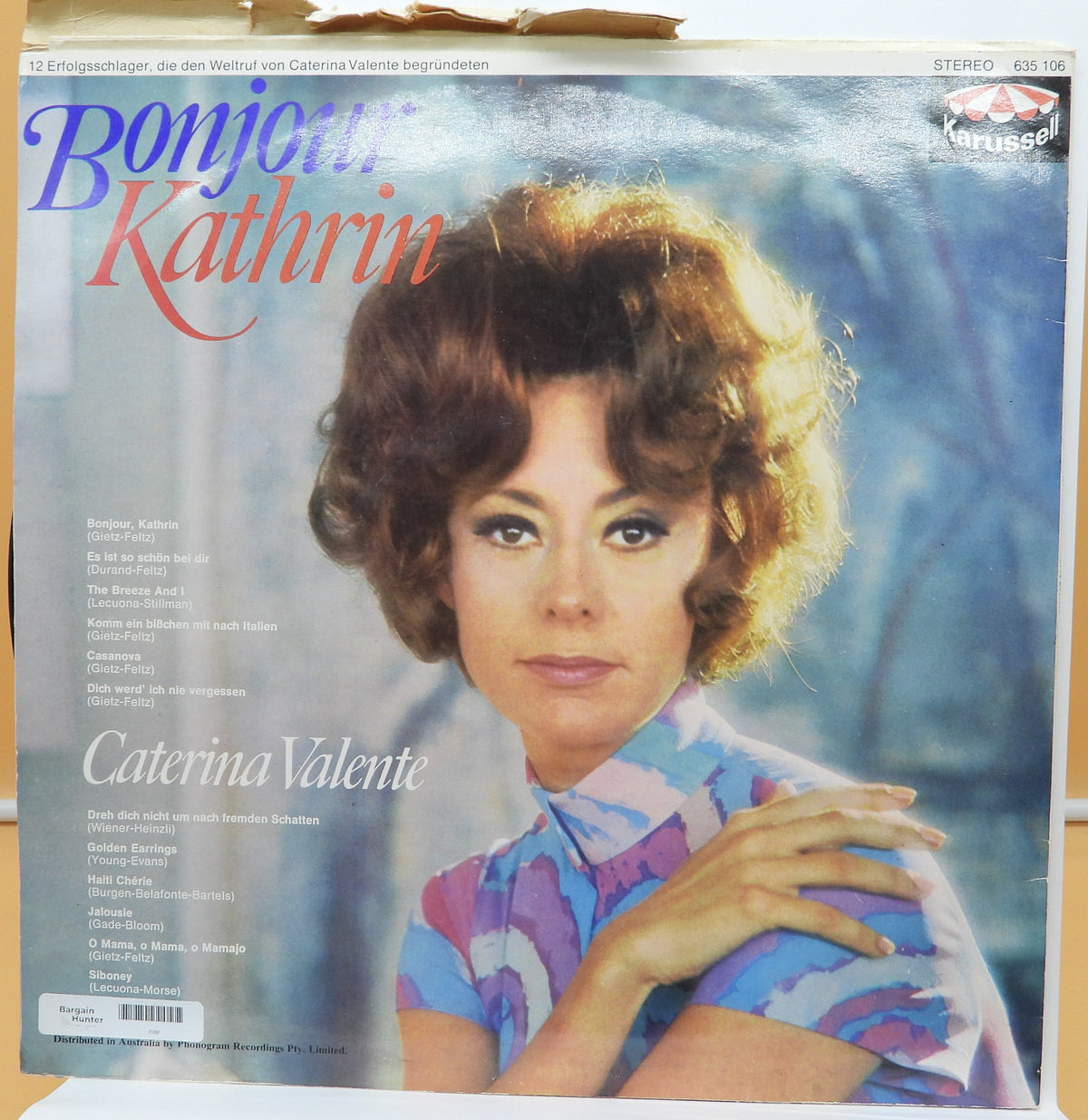 Bonjour Kathrin Vinyl Record By Caterina Valente Karussell