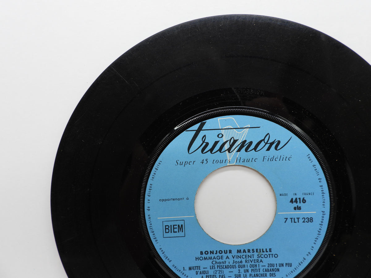 Bonjour Marseille Hommage a Vincent Scotto Vinyl Record 45 Rpm Trianon