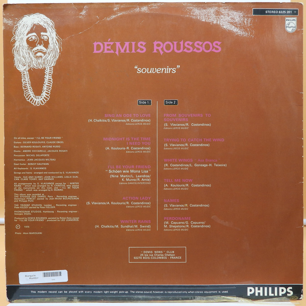 Démis Roussos Souvenirs Vinyl Lp Philips