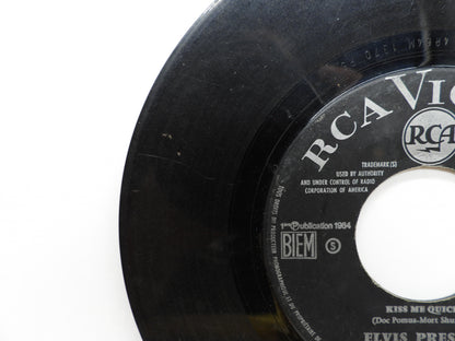 Elvis Presley Suspicion / Kiss Me Quick 45 Rpm Vinyl Record Rca Victor