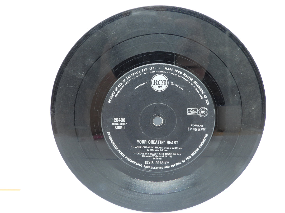 Elvis Presley Your Cheatin' Heart 7" 45 Rpm Vinyl Record Rca