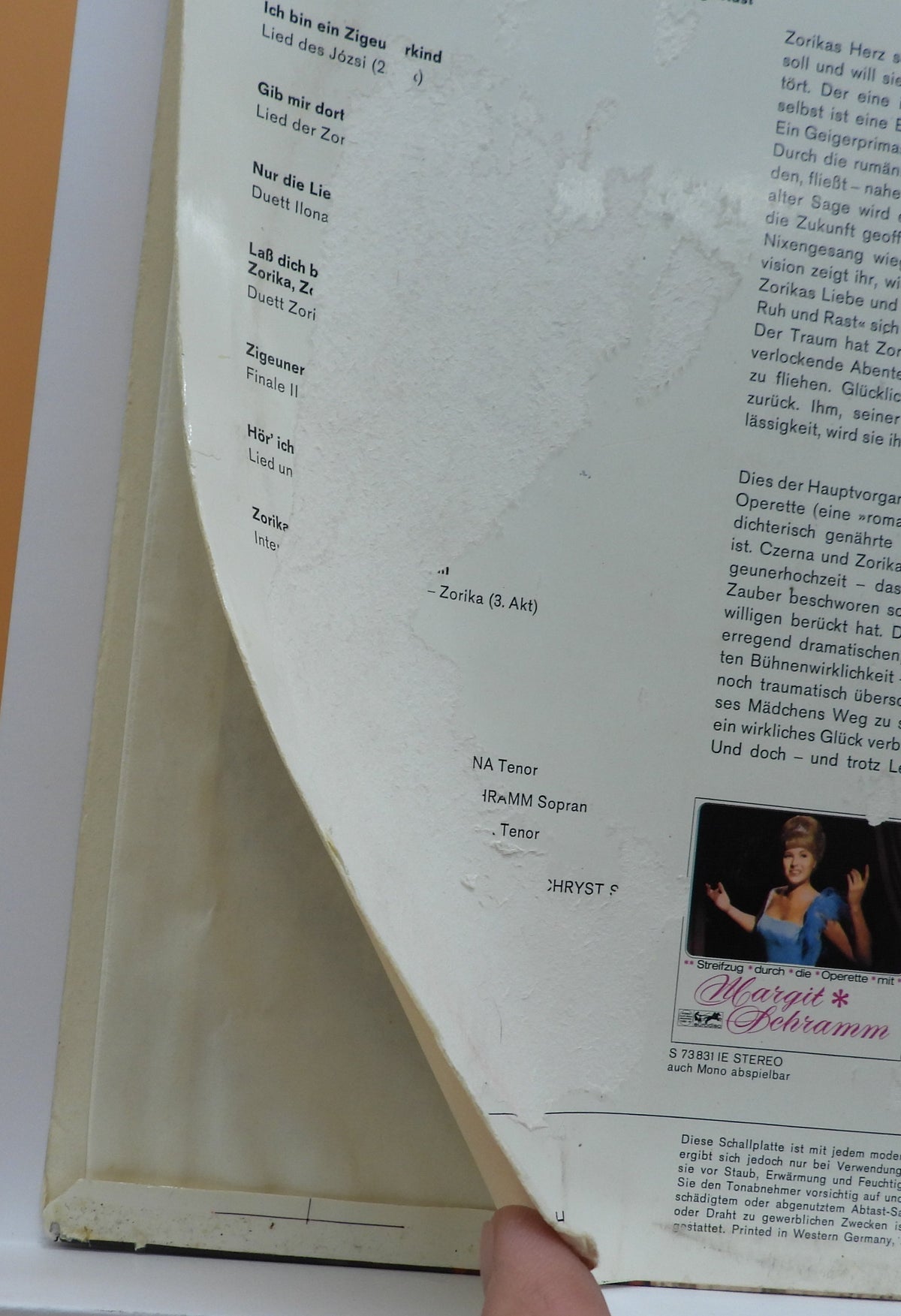 Franz Lehár Zigeunerliebe Vinyl Record Eurodisc