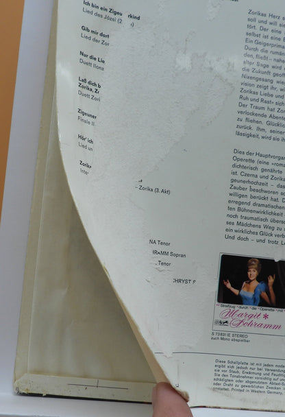 Franz Lehár Zigeunerliebe Vinyl Record Eurodisc