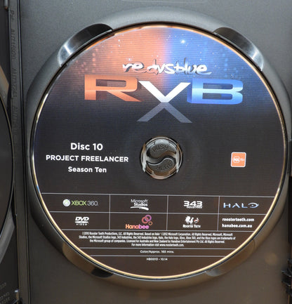 Red Vs Blue Season 9 & 10 Dvd Set Xbox 360 Rooster Teeth Game