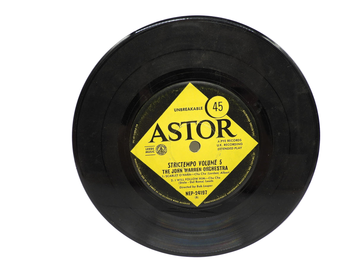Strictempo Vol. 5 John Warren Orchestra 45 Rpm Vinyl Record Astor