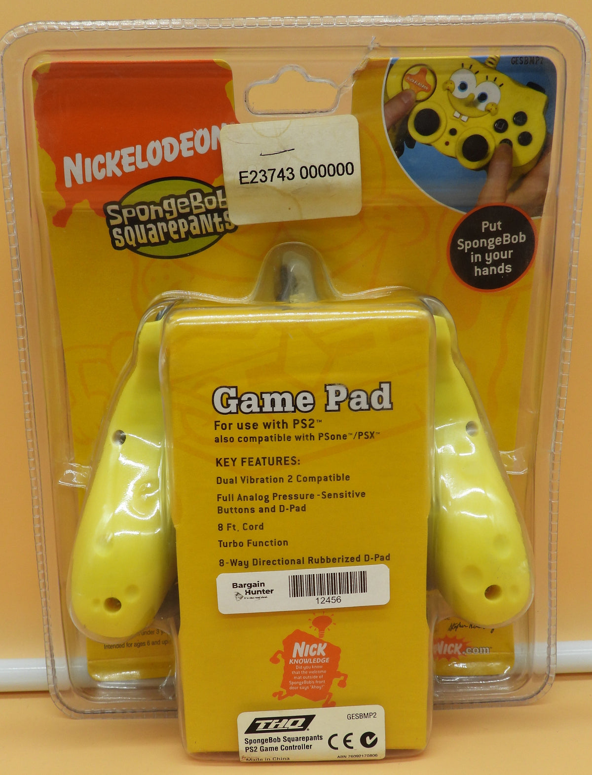 Thq Spongebob Squarepants PS2 Game Pad Controller