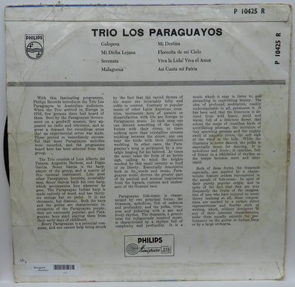 Trio Los Paraguayos Vinyl Record Philips P 10425 R
