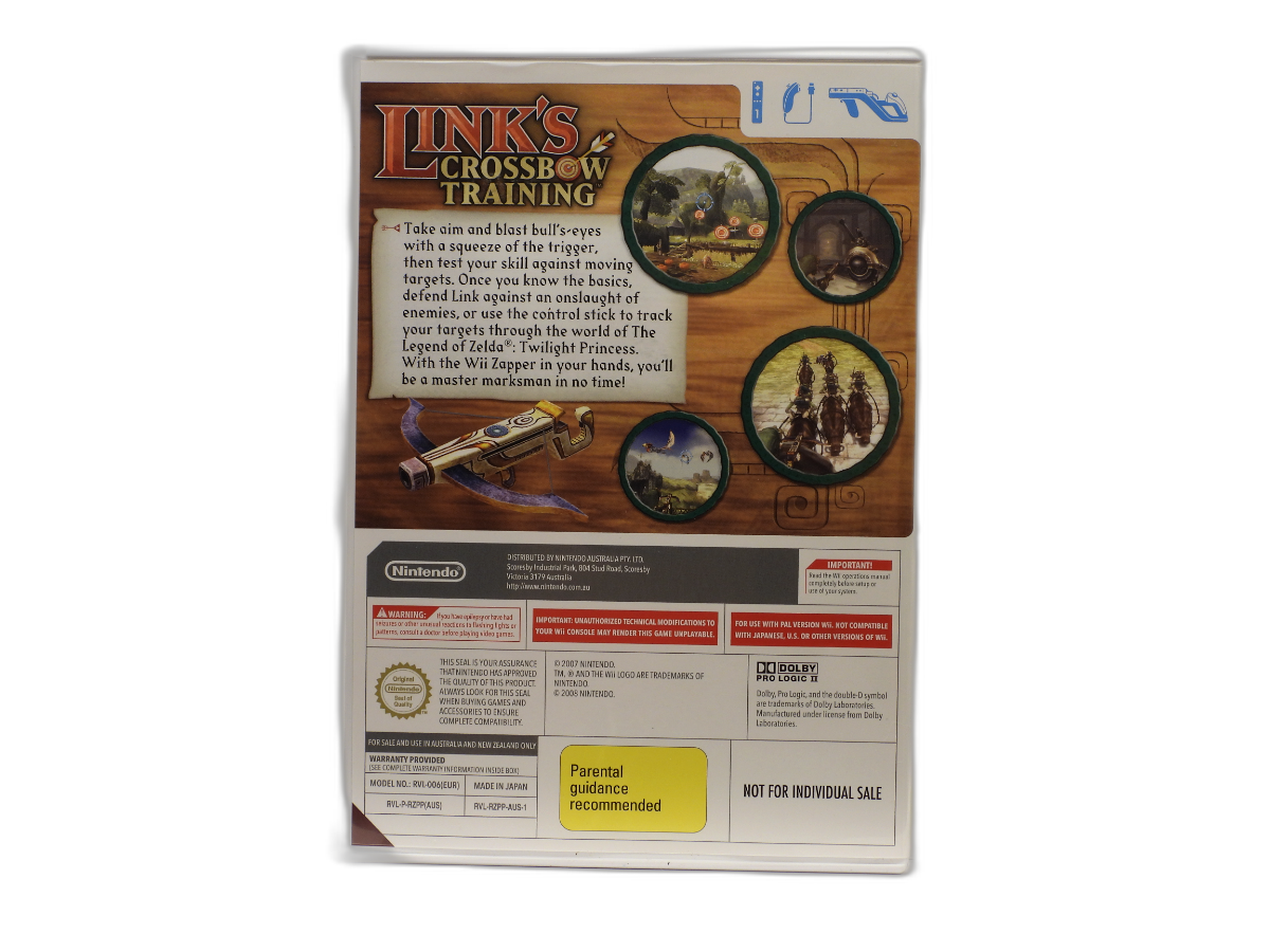 Nintendo Wii Zapper With Link's Crossbow Training Game
