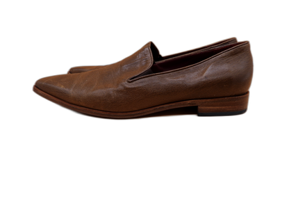 R and Williams Men's Brown Leather Slip on Loafers