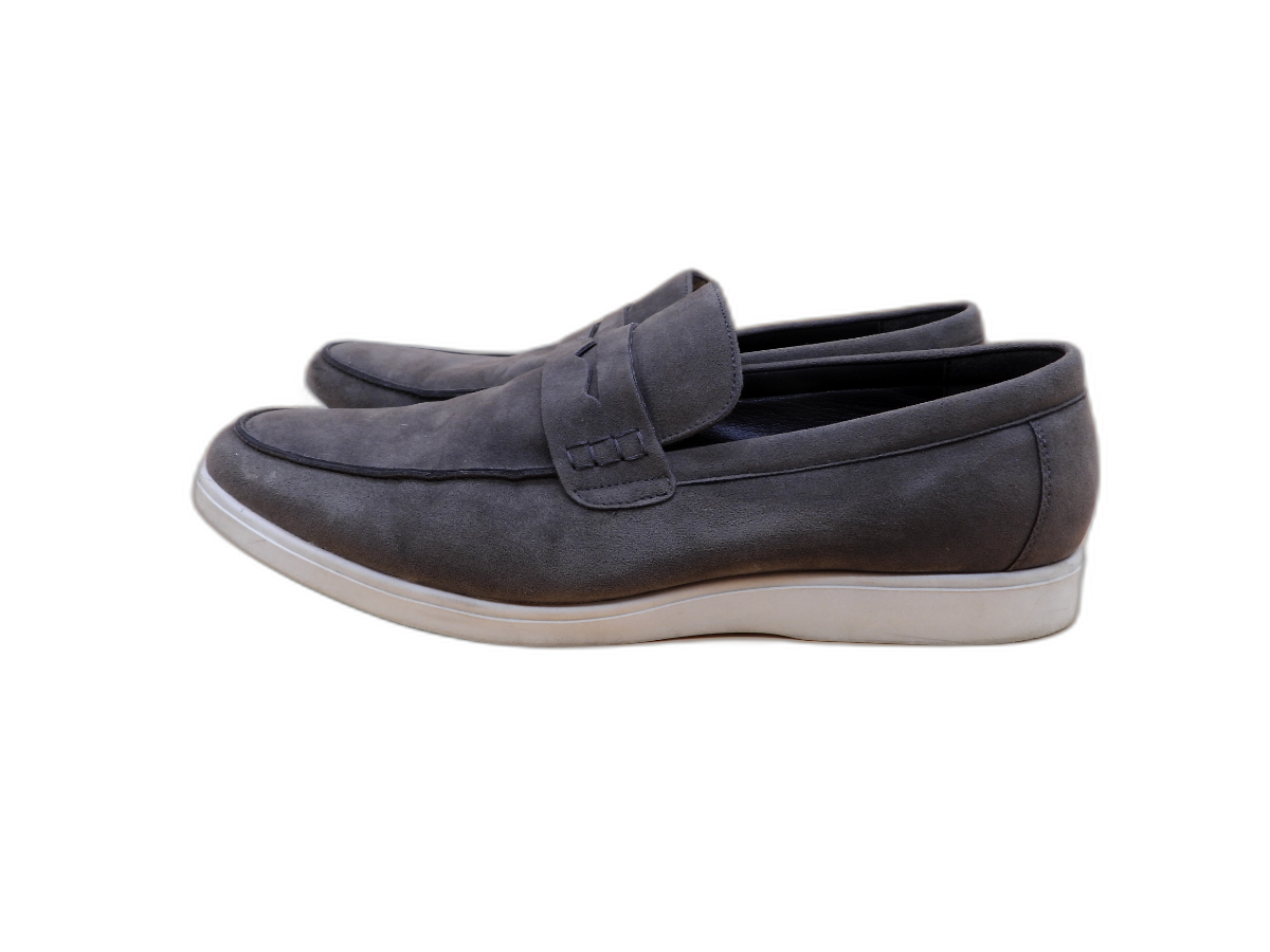 Reserve Men's Beige Suede Penny Loafers Size 12d