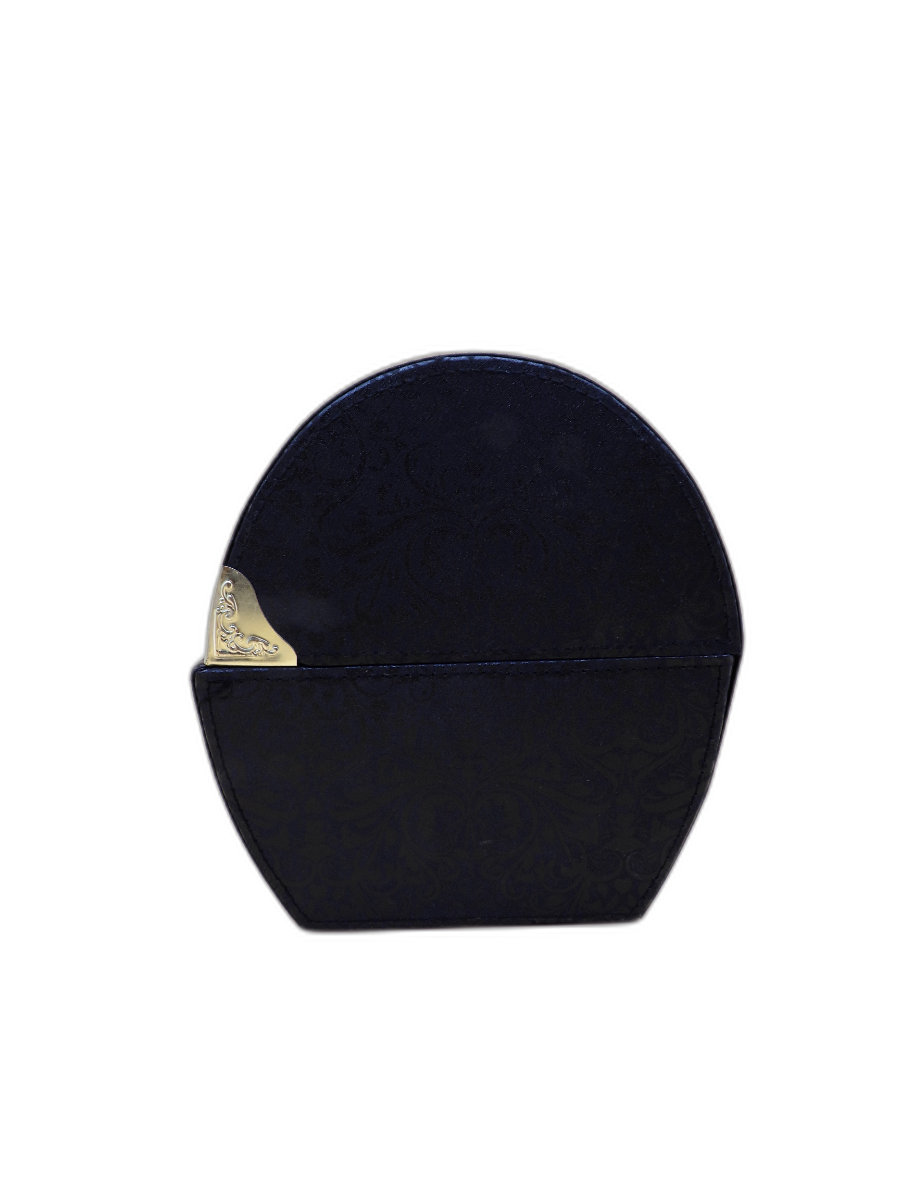 GHD Black Decorative Jewelry Storage Box w/ Mirror – Brass Accents – Damaged