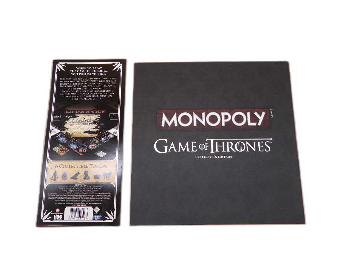 Monopoly Game of Thrones Collector's Edition Board Game Hasbro