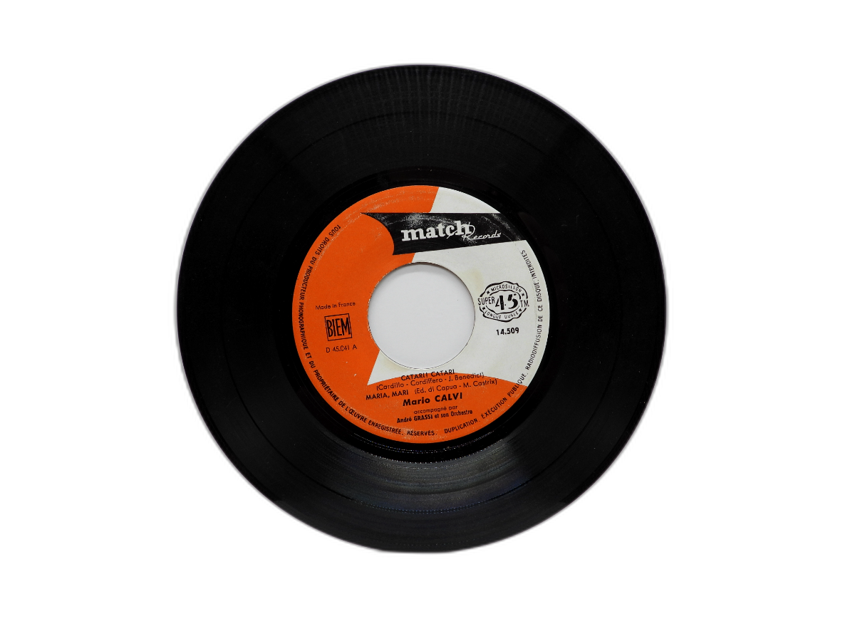 Chansons Napolitaines 45 Rpm Vinyl By Mario Calvi Match Records