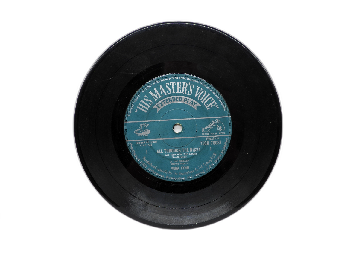 All Through the Night 45 Rpm Vinyl Record Vera Lynn His Master's Voice