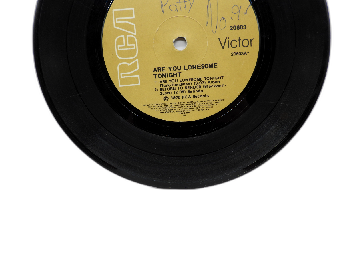 Elvis Presley Are You Lonesome Tonight 7" 45 Rpm Vinyl Single Rca Victor