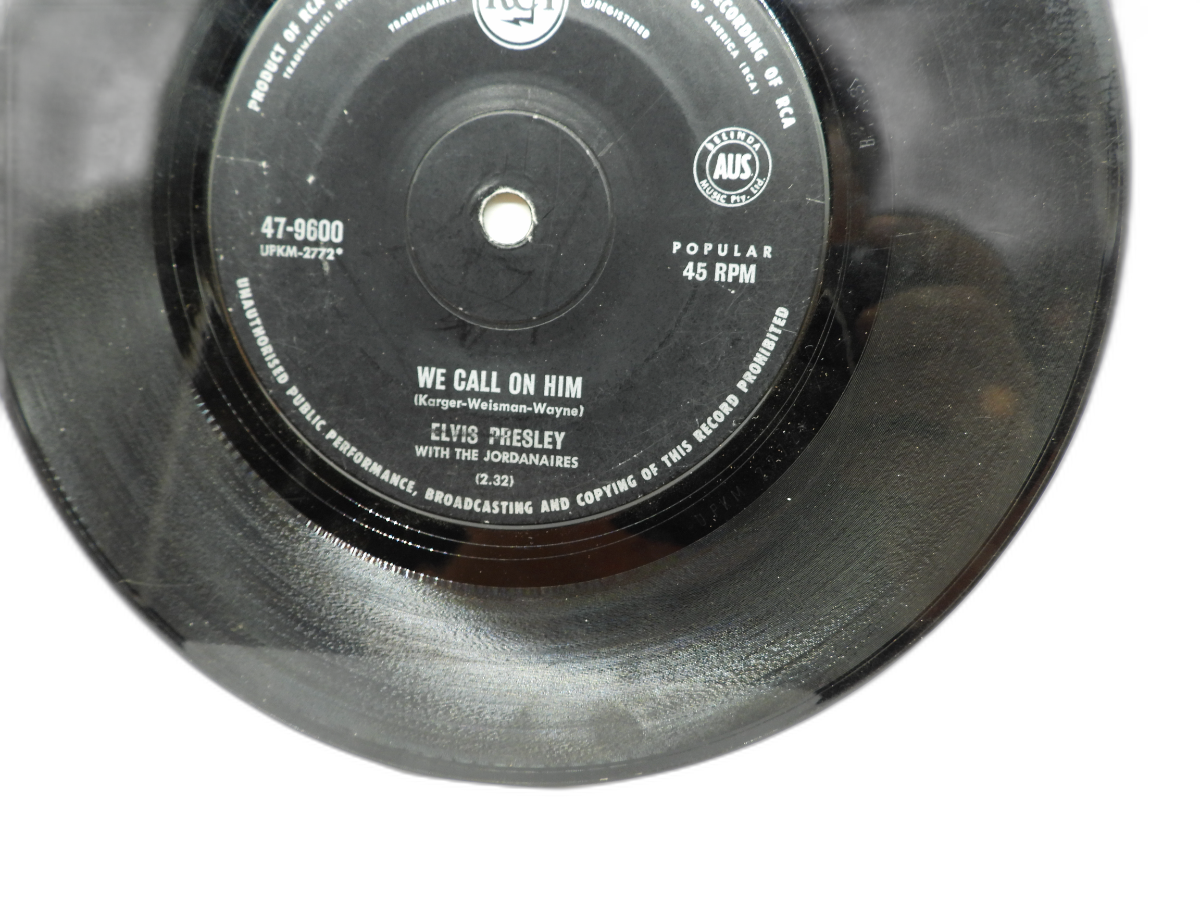 Elvis Presley You'll Never Walk Alone / We Call on Him 45 Rpm Vinyl Single Rca