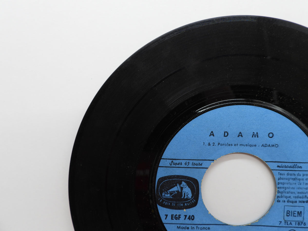 Adamo Vous Permettez Monsieur 7 Egf 740 Vinyl Record Pathé Marconi