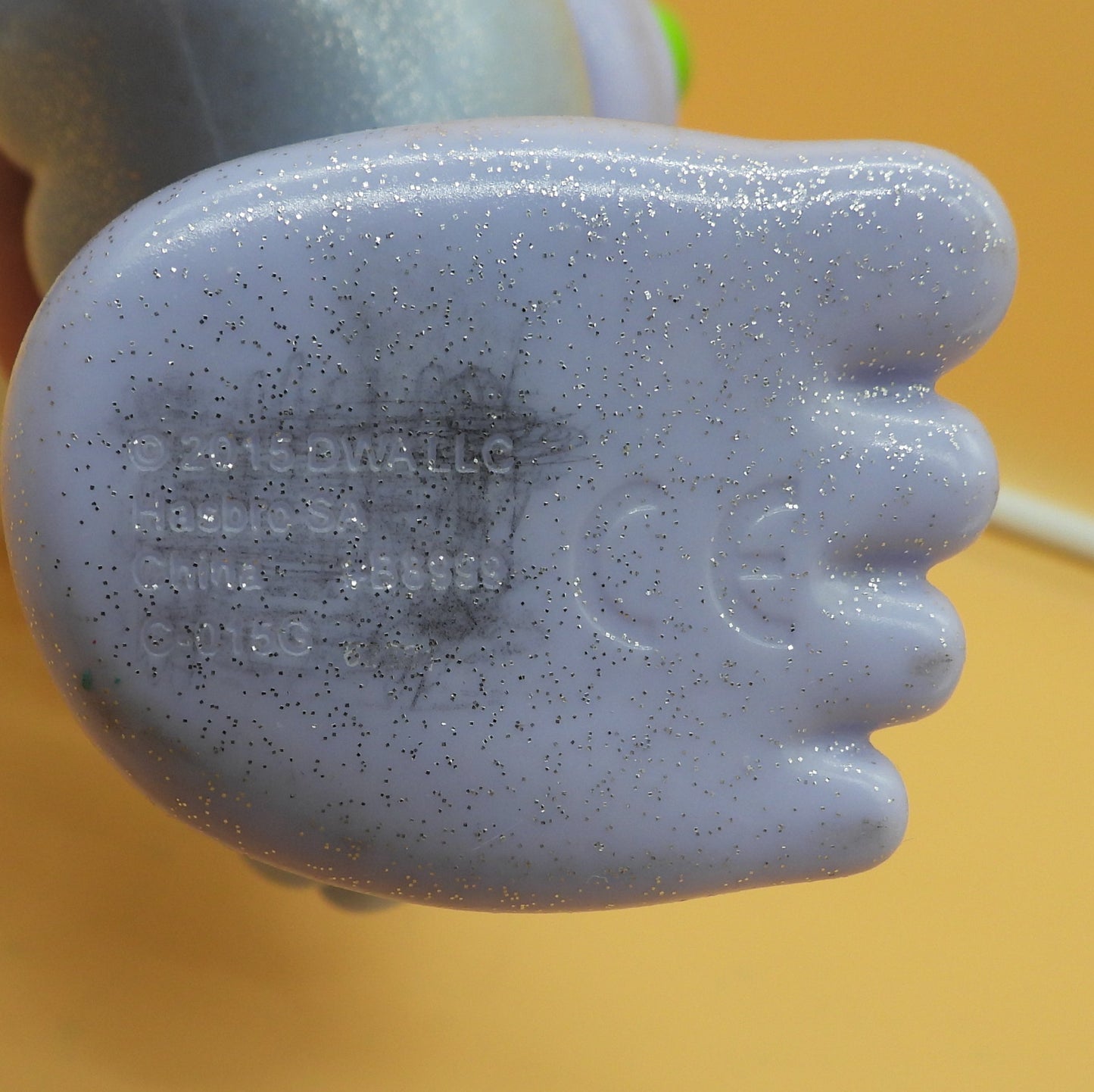 Dreamworks Branch Glittery Troll Doll With White Hair
