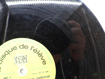 Le Disque De L'élève Educational Vinyl Record Institut Pédagogique National
