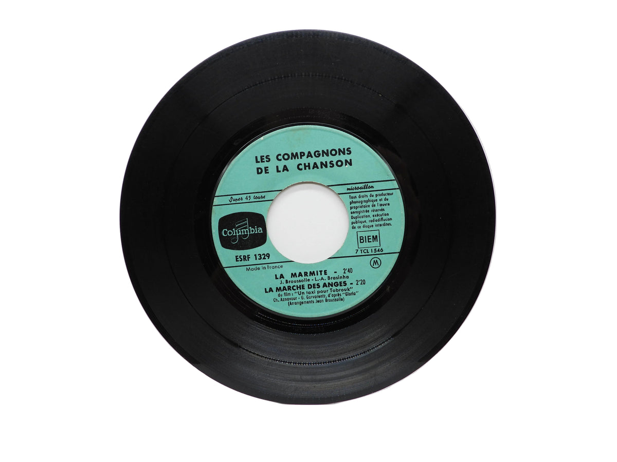 Les Compagnons De La Chanson 45 Rpm Vinyl Record Columbia Esrf 1329