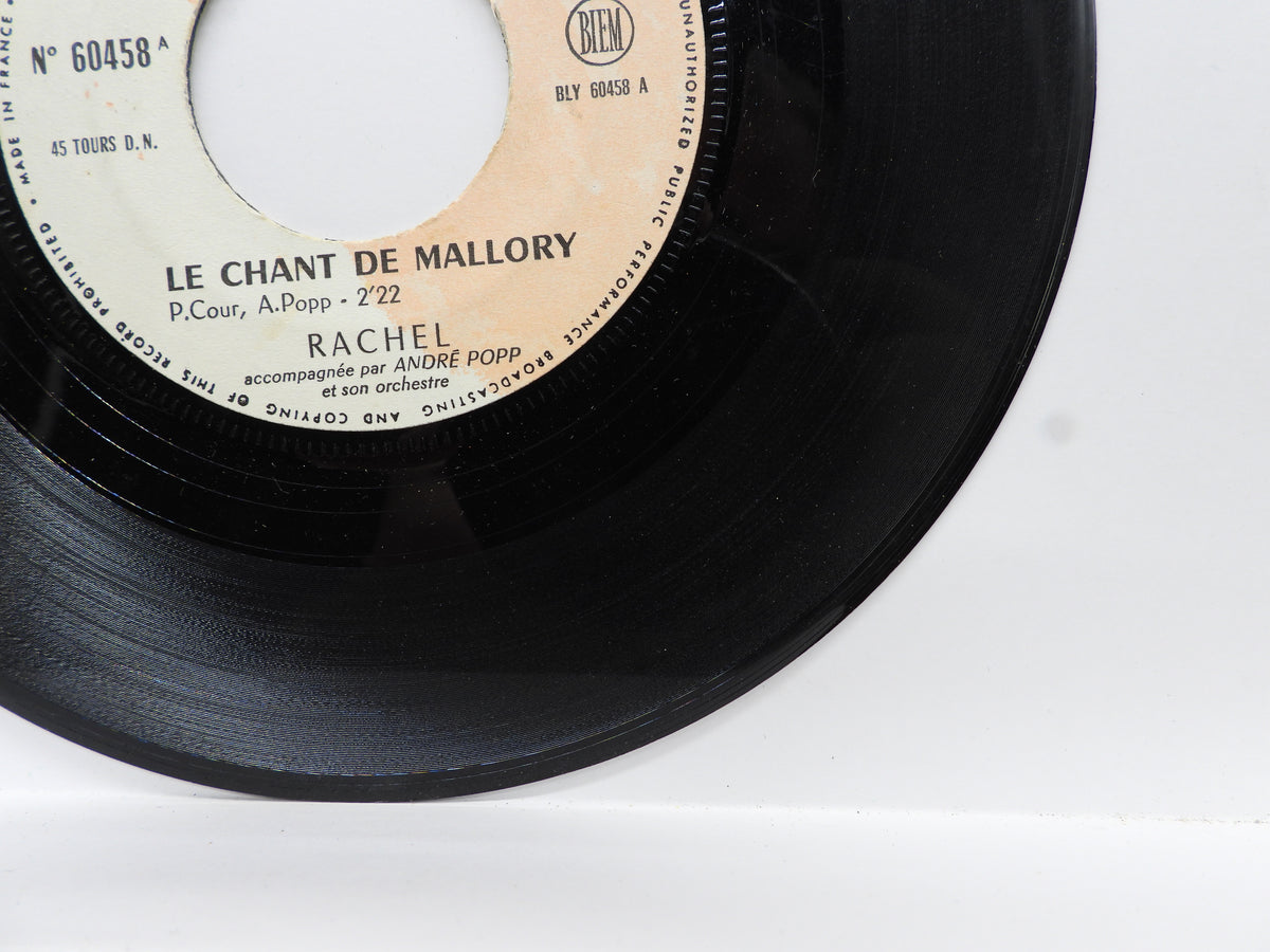 Rachel Le Chant De Mallory / L'eau Sous Les Ponts 45 Rpm Vinyl Record Barclay