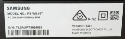 Samsung Ps Wb45t Wireless Subwoofer Speaker Black
