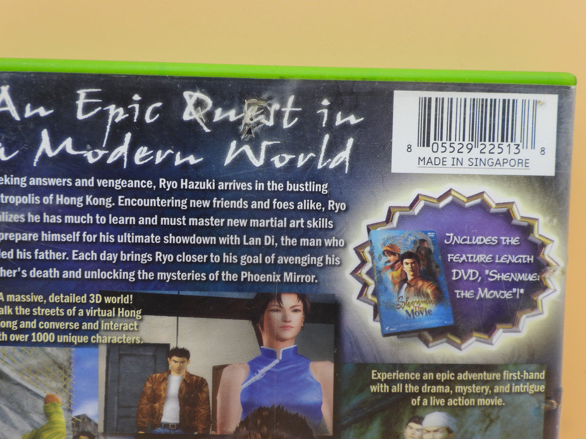 Shenmue Ii Xbox Pal Game With Shenmue Movie Dvd Sega