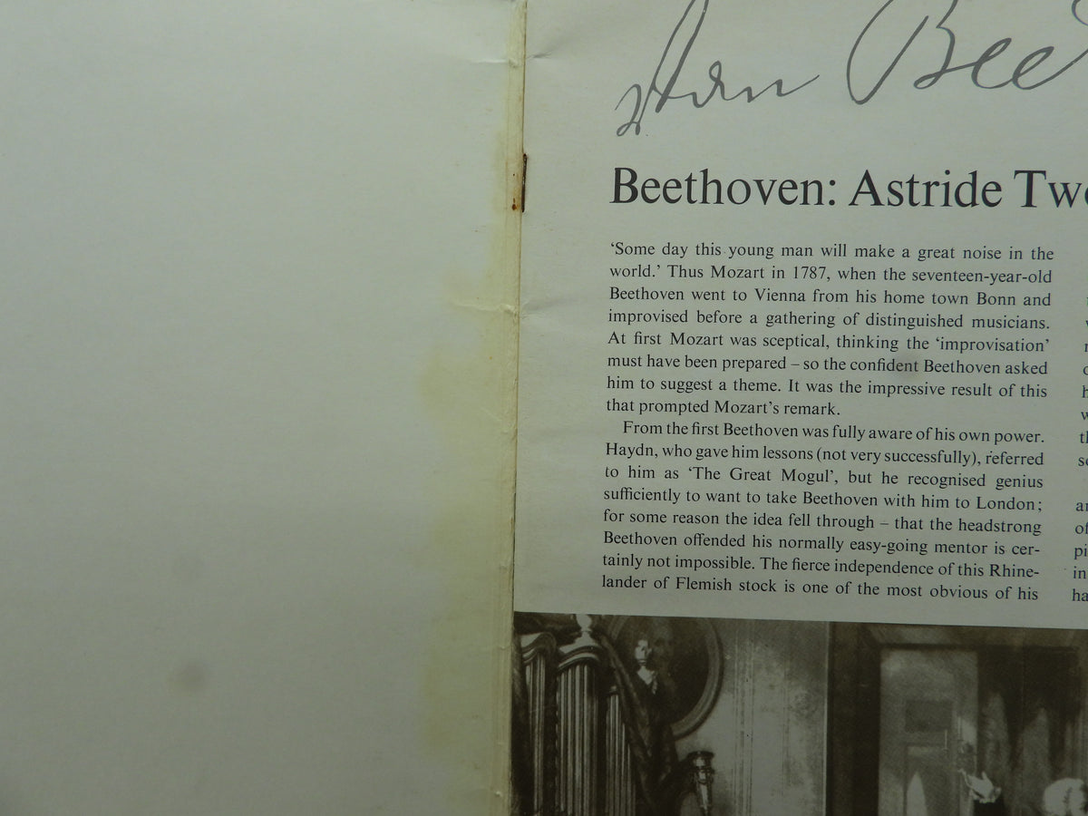 The Great Musicians Beethoven Part One Vinyl Record Fabbri & Partners Limited