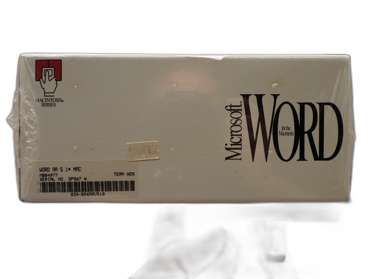 Microsoft Word Version 5 Macintosh Software