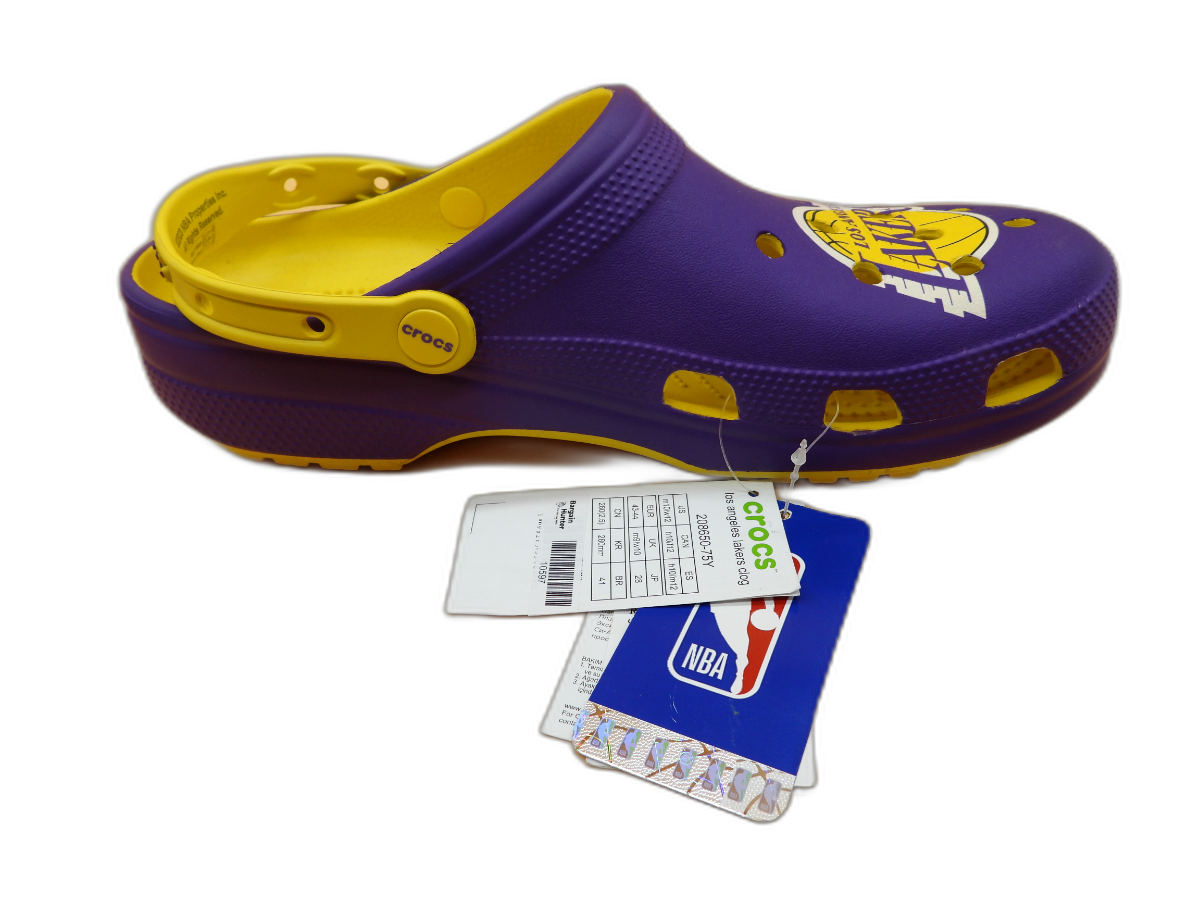 Los Angeles Lakers Crocs Clogs Purple Yellow
