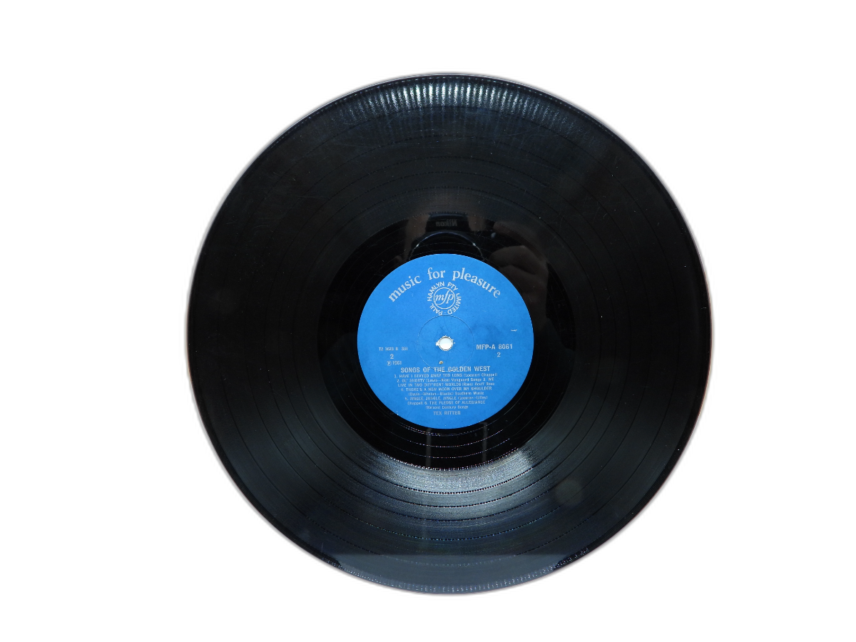 Songs of the Golden West Vinyl Record By Tex Ritter Music For Pleasure
