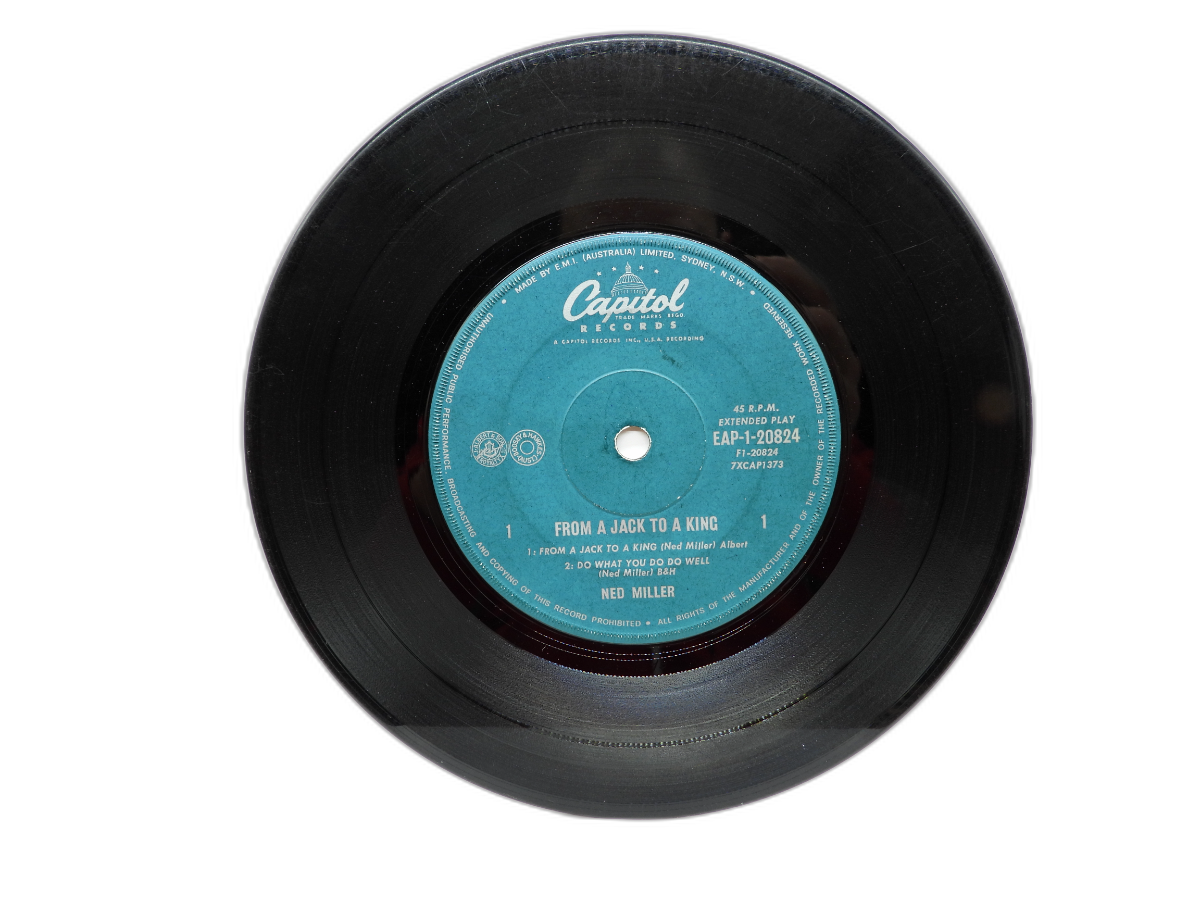 From a Jack to a King 45 Rpm Vinyl Record Ned Miller Capitol Records