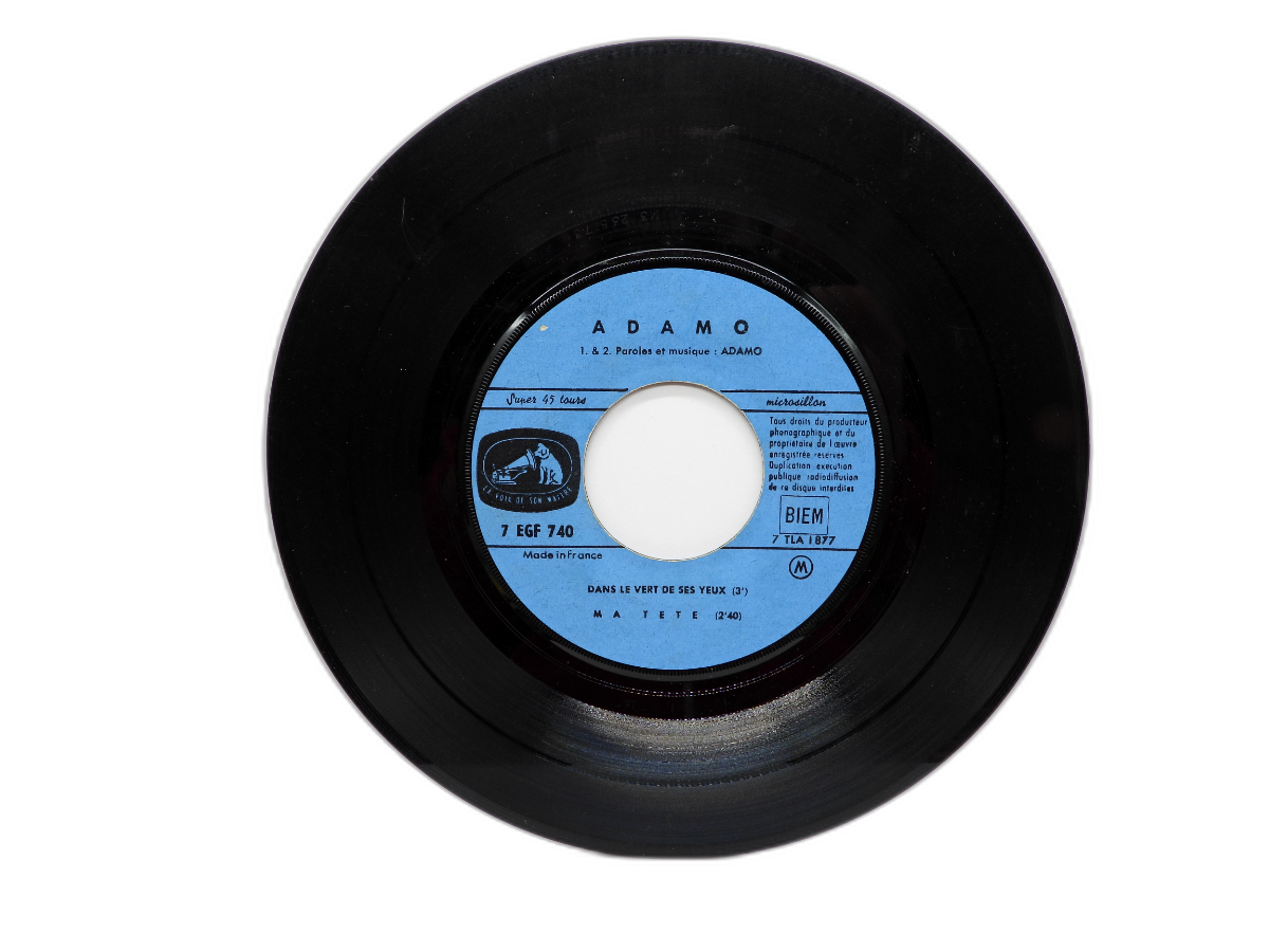 Adamo Vous Permettez Monsieur 7 Egf 740 Vinyl Record Pathé Marconi