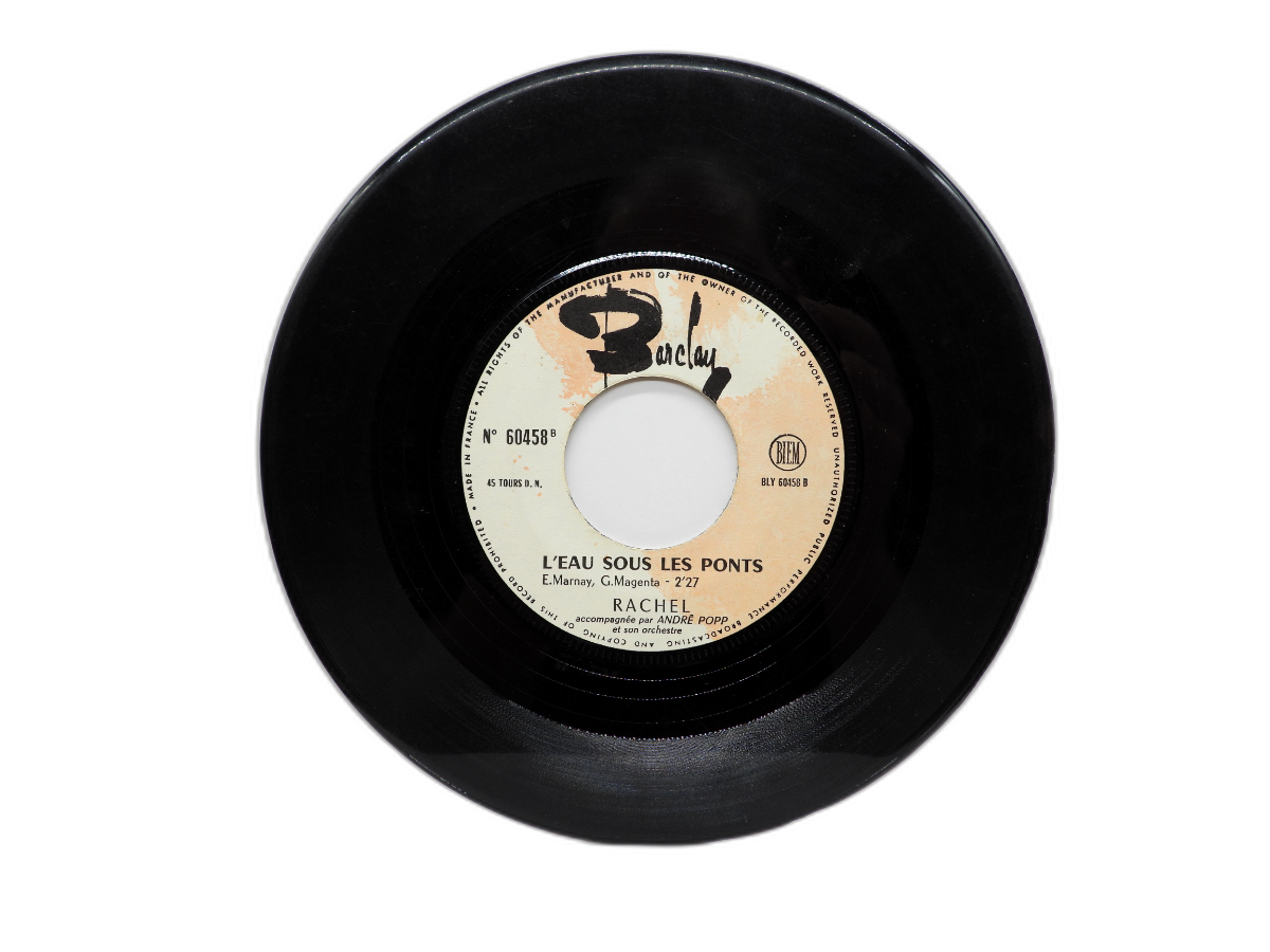 Rachel Le Chant De Mallory / L'eau Sous Les Ponts 45 Rpm Vinyl Record Barclay
